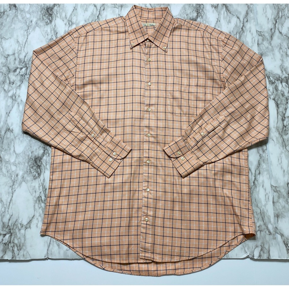 PETER MILLAR Shirt Mens Size L Multicolor Plaid Long Sleeve Button Front